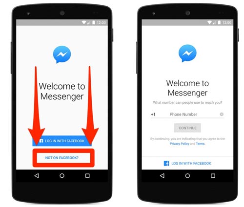 Messenger можно юзать и без регистрации в Facebook: не мытьем, так катанием