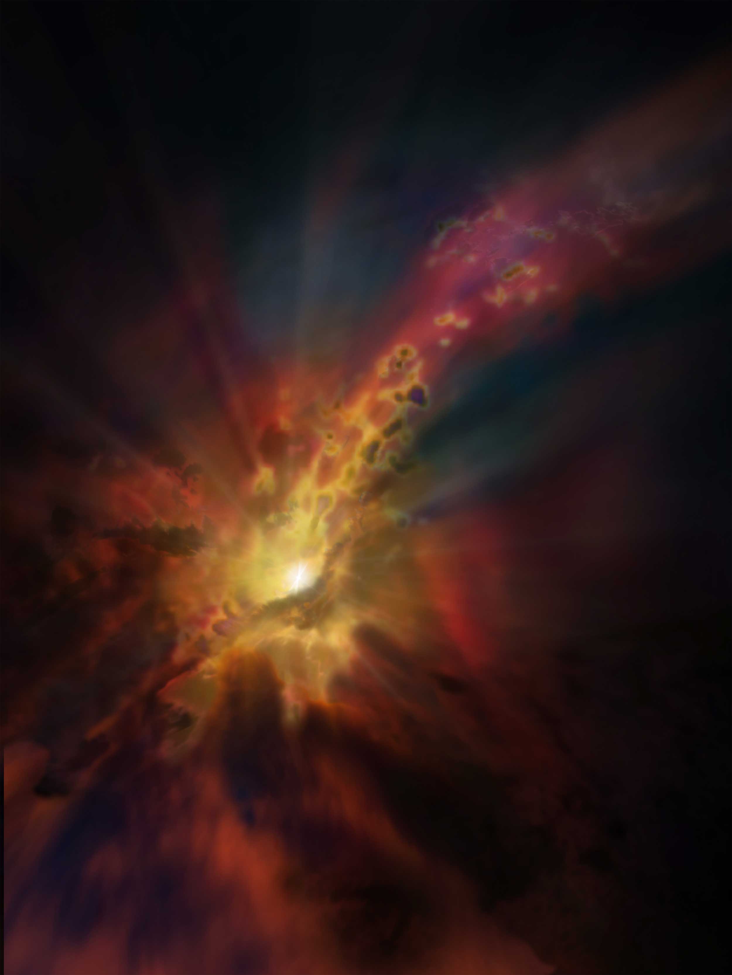 Об особенностях "питания" черной дыры в галактике Abell 2597 [фото]
