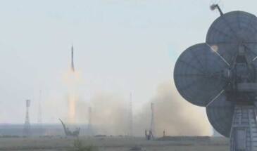 Запуск носителя Союз-ФГ с новым кораблем серии Союз-МС [видео]