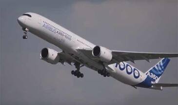 Испытательный Airbus A350-1000: первый полет с пассажирами [видео]