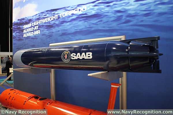 Saab показала новые "легкие торпеды" AUV62-AT и AUV62-MR [видео]