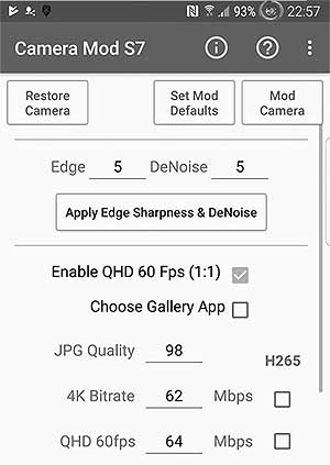 Режим записи видео в 4K HDR и QHD @ 60fps у Galaxy S7: как включить