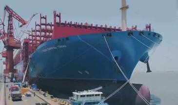 SWS передала заказчику самый большой китайский контейнеровоз [видео]