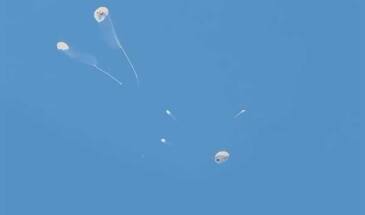 Последний тест парашютной системы экипажной капсулы корабля Orion [видео]