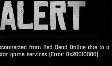 Ошибка 0x20010006 в Red Dead Online: как устранять