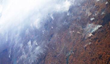 Кадры пожаров в лесах Амазонии с борта МКС
