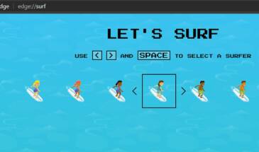 Игрушка SURF в браузере Edge Canary: как найти эту «пасхалку»