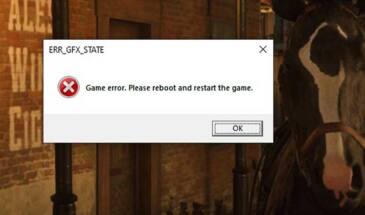 Ошибка ERR GFX STATE в Red Dead Online: что можно сделать