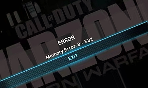 проблемы Call of Duty Warzone - Memory Error 9-531 (ошибка памяти)