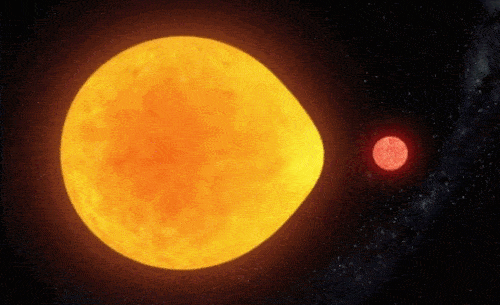 Звезда-капля HD74423 и красный карлик: гравитация может...