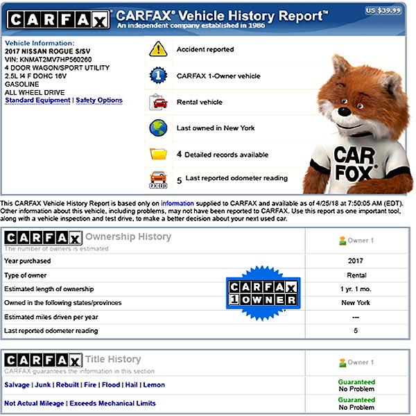 Первое, что бросится в глаза в отчете CarFax, - это получал ли автомобиль р...