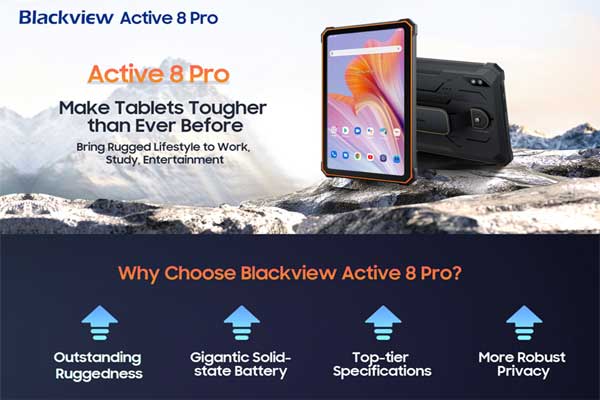 Active 8 Pro - флагманский защищенный планшет от Blackview с 40% скидкой!