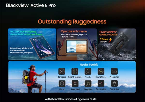 Active 8 Pro - флагманский защищенный планшет от Blackview с 40% скидкой!